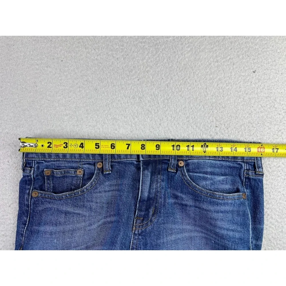 Madewell Slim Boyjean Jeans Womens 28 Blue Medium Wash Mid Rise Stretch Denim